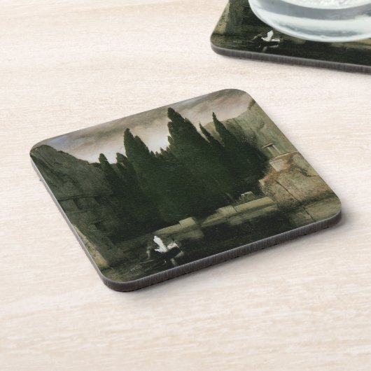 アルノルト・ボックリンの「死の島」 象徴主義芸術 コースター (左側)