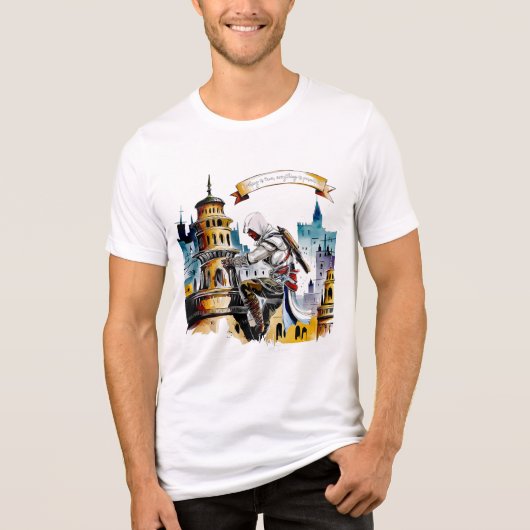 アルノーハロウィーンアートの騎士 トライブレンドTシャツ (正面)