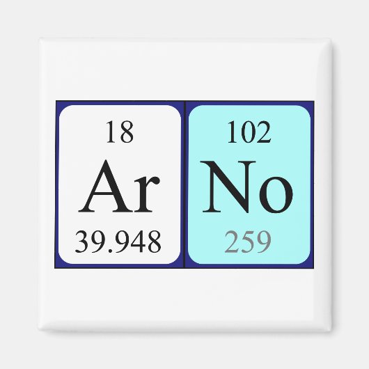 アルノ周期表名磁石 マグネット (正面)