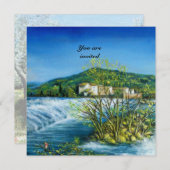 アルノ川、フィレンツェ トスカーナの風景 ご招待 招待状 (正面/裏面)