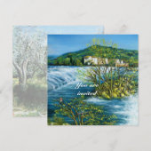 アルノ川、フィレンツェ トスカーナの風景 招待状 (正面/裏面)