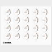 アルハムドゥリモダンラタイポグラフィデザインミニマル主義者 ラウンドシール (シート)