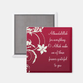 アルハムドゥリラレッドフローラ冷蔵庫用マグネット マグネット (正面/裏面)