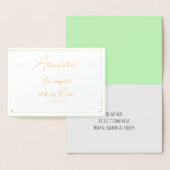 アルハムドゥリラーハ、あなたは私の宗教の半分を完成してくれたよ、という意味の素敵なカード 箔カード (ディスプレー)