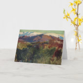 アルハンブラからのJoaquín Sorolla-シエラネバダ山脈 カード (黄色い花)