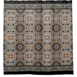 アルハンブラのタイル シャワーカーテン