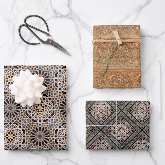 アルハンブラのタイル ラッピングペーパーシート (正面)