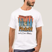 アルハンブラのライオンの庭園 3 Tシャツ (正面)
