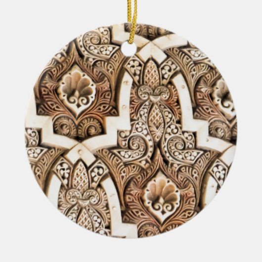 アルハンブラの壁のタイル#7 セラミックオーナメント (正面)