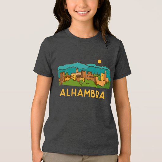 アルハンブラの夕日 2 トライブレンドTシャツ (正面)