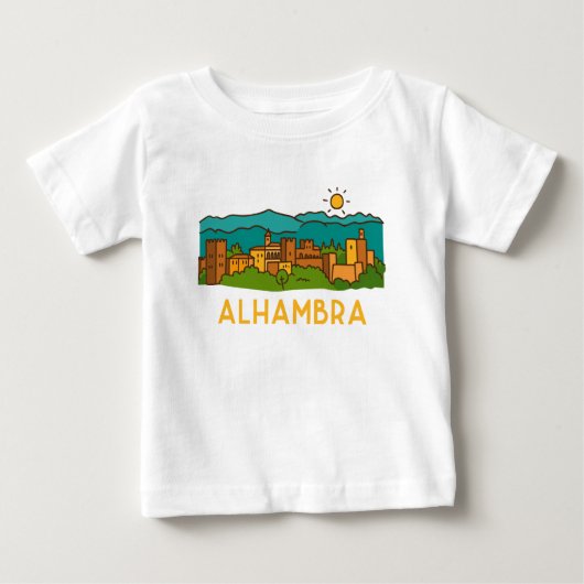 アルハンブラの夕日 2 ベビーTシャツ (正面)