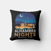 アルハンブラの夜 - スペイン グラナダ 旅行 アート クッション (正面)