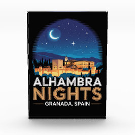 アルハンブラの夜 - スペイン グラナダ 旅行 アート フォトブロック