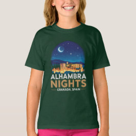 アルハンブラの夜 - スペイン グラナダ 旅行 アート Tシャツ