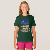アルハンブラの夜 - スペイン グラナダ 旅行 アート Tシャツ (正面フル)
