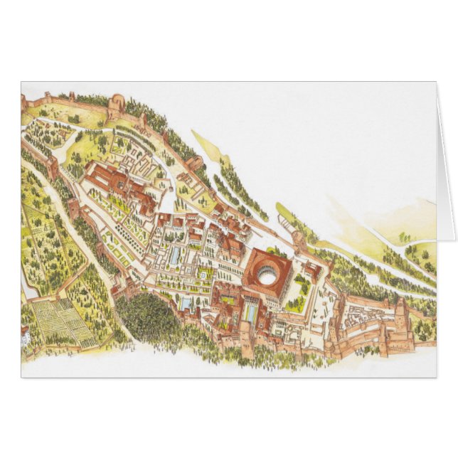 アルハンブラグラナダスペイン。 空中写真 (正面横)