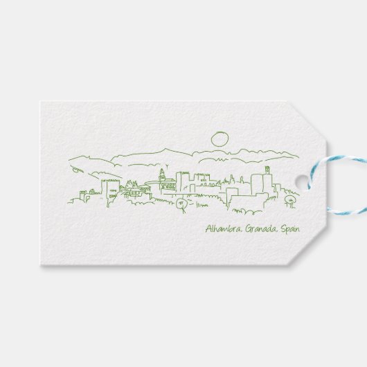 アルハンブラサンセット ギフトタグ (正面(横))