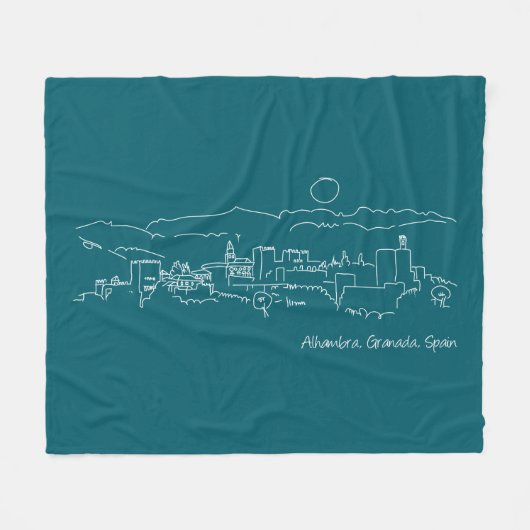 アルハンブラサンセット フリースブランケット (正面(横))