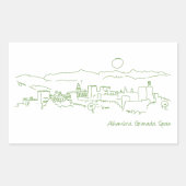 アルハンブラサンセット 長方形シール (正面)