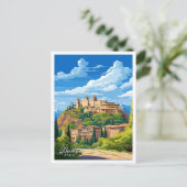 アルハンブラスペインアートヴィンテージ旅行イラストレーション ポストカード (スタンド正面)