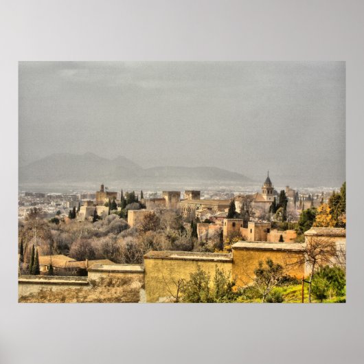 アルハンブラパレスグラナダスペイン ポスター (正面)