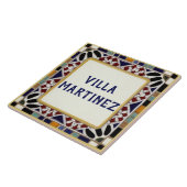 アルハンブラパーソナルファミリーカスタムハウスネームサイン タイル (側面)