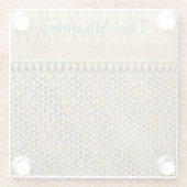 アルハンブラムーアの面分割 ガラスコースター (裏面)