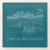 アルハンブラライオンズの裁判所2 ガラスコースター (正面)