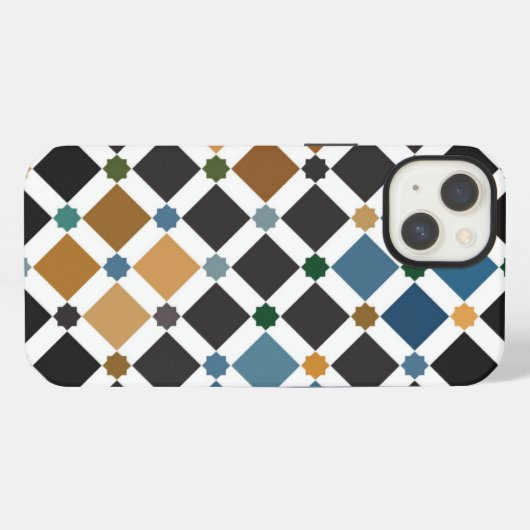 アルハンブラ幾何学柄iPhone 13ケース - スリムで芸術的 iPhoneケース (裏面横)
