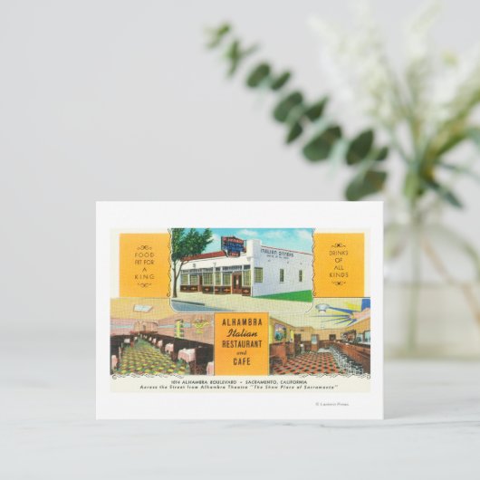 アルハンブラ イタリアンレストラン & カフェ ポストカード (スタンド正面)