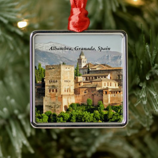 アルハンブラ，グラナダ，アンダルシア，スペイン メタルオーナメント (ツリー)