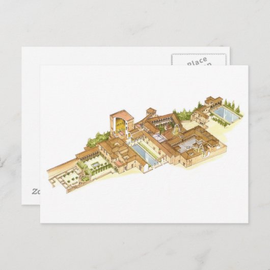 アルハンブラ・グラナダ・スペイン。パレ王室のス ポストカード (正面/裏面)