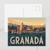 アルハンブラ グラナダ スペイン 旅行 ポストカード (正面/裏面)