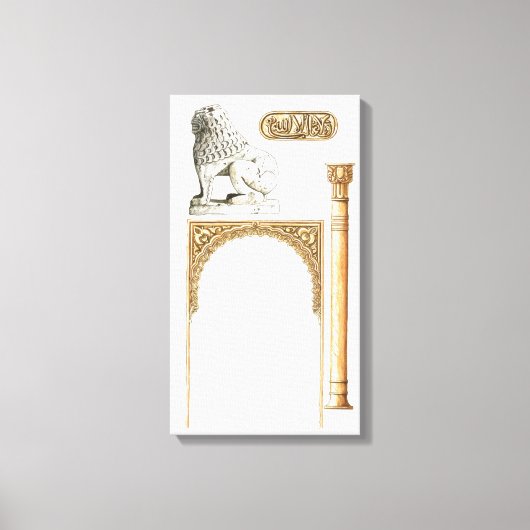 アルハンブラ・グラナダ・スペイン。詳細 キャンバスプリント (正面)