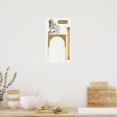 アルハンブラ・グラナダ・スペイン。詳細 ポスター (キッチン)