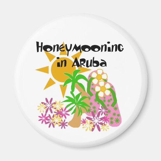 アルバでの新婚旅行 マグネット (正面)