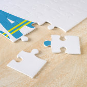 アルバとアルバの国旗カスタマイズ商品 ジグソーパズル (側面)