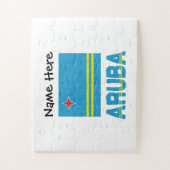 アルバとアルバの国旗カスタマイズ商品 ジグソーパズル (縦)