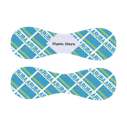 アルバとアルバンの国旗があなたの名前と並べて 野球ボール (パネル)