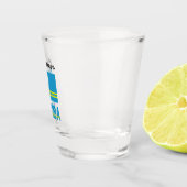 アルバとアルバンの旗と名札グラス ショットグラス (右)