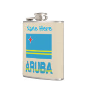 アルバとアルバン国旗と共パーソナライズされた有 フラスク (左)