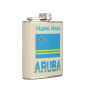 アルバとアルバン国旗と共パーソナライズされた有 フラスク (右)