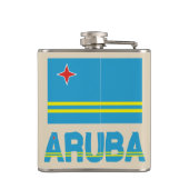 アルバとアルバン国旗と共パーソナライズされた有 フラスク (裏面)