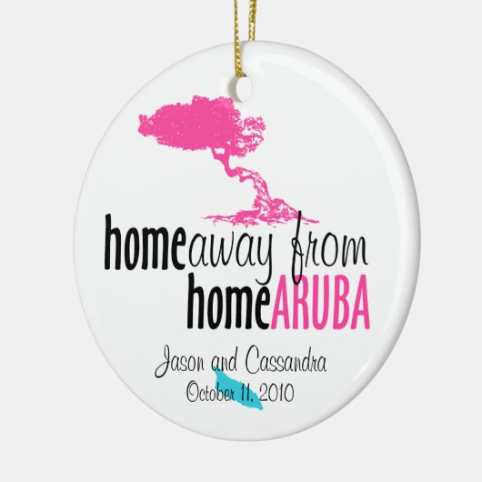 アルバのオーナメント-家からの家の遠くに セラミックオーナメント (左)