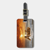 アルバのサンセットラゲッジタグ ラゲッジタグ (正面縦)