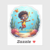 アルバのシュノーケリングおもしろい シール (シート)