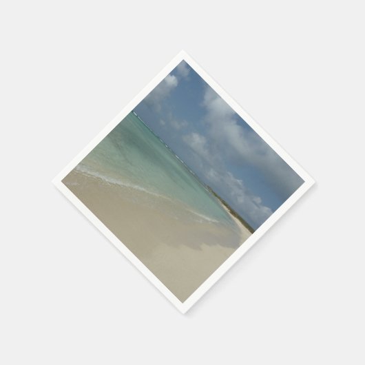 アルバのビーチII 美しい自然の風景 スタンダードカクテルナプキン (角)