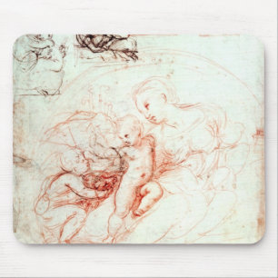 アルバのマドンナのための勉強、c.1508-09 マウスパッド