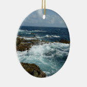 アルバのロッキーコーストとブルー海 セラミックオーナメント (右)