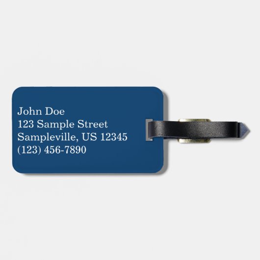 アルバのロッキーコーストとブルー海 ラゲッジタグ (裏面横)